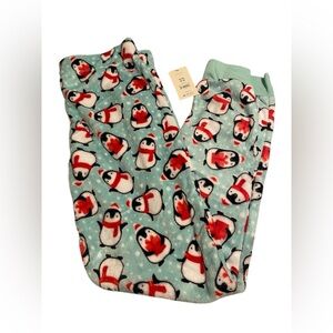 Penguin Plush Pajama Joggers - Small